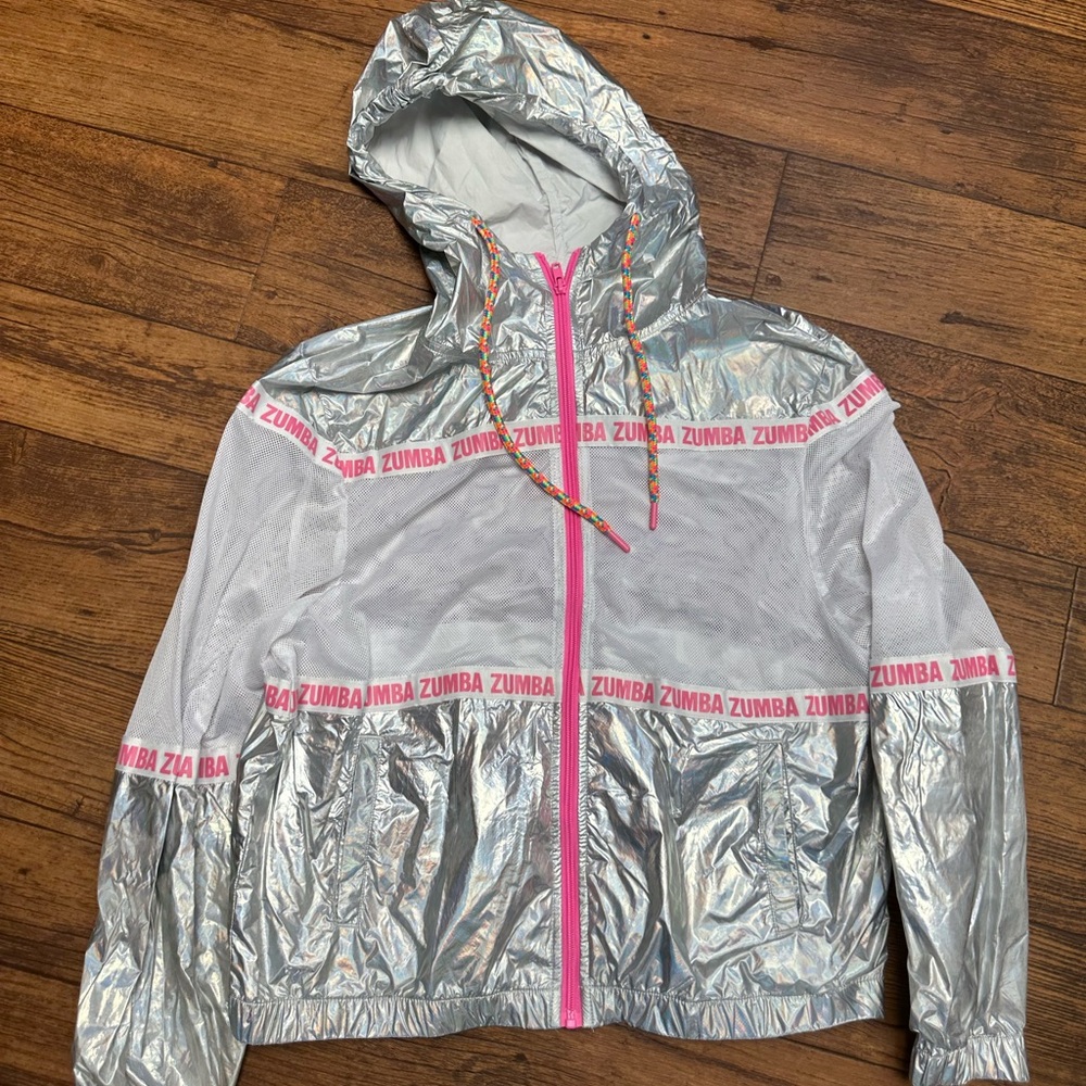 Zumba Fitness Silver and Pink Jacket